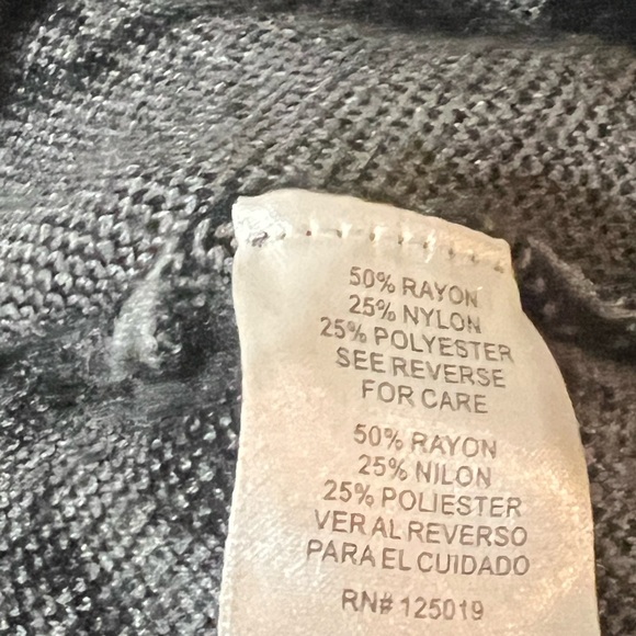 Joseph A Womens Sweater Leopard Pullover 3/4 Sleeves Gray Black Size Small - Picture 5 of 6